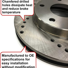 31389D Front Drilled Brake Rotor pair of 2