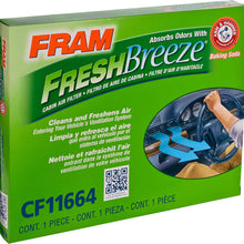 FRAM Fresh Breeze Cabin Air Filter Replacement for Car Passenger Compartment w/ Arm and Hammer Baking Soda, Easy Install, CF11182 for Select Acura and Honda Vehicles