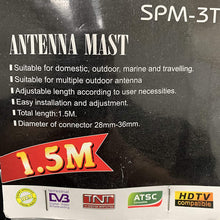 5ft Telescoping Antenna Pole Mast Mount 1-1.5 Diameter SPM-3T Extender RV Antenna Pole,