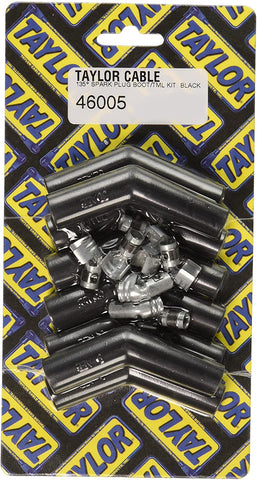 Taylor Cable (46005) 135° Black Spark Plug Boot/Terminal Kit