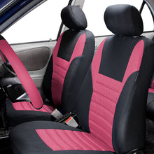 TLH Premium 3D Air Mesh Seat Covers Front Set, Airbag Compatible, Burgundy Color w/Air Freshener