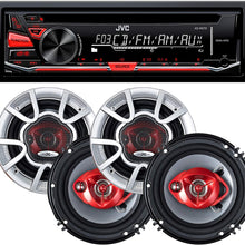 JVC KD-R370 Single DIN In-Dash CD/AM/FM/ Receiver with Detachable Faceplate,black