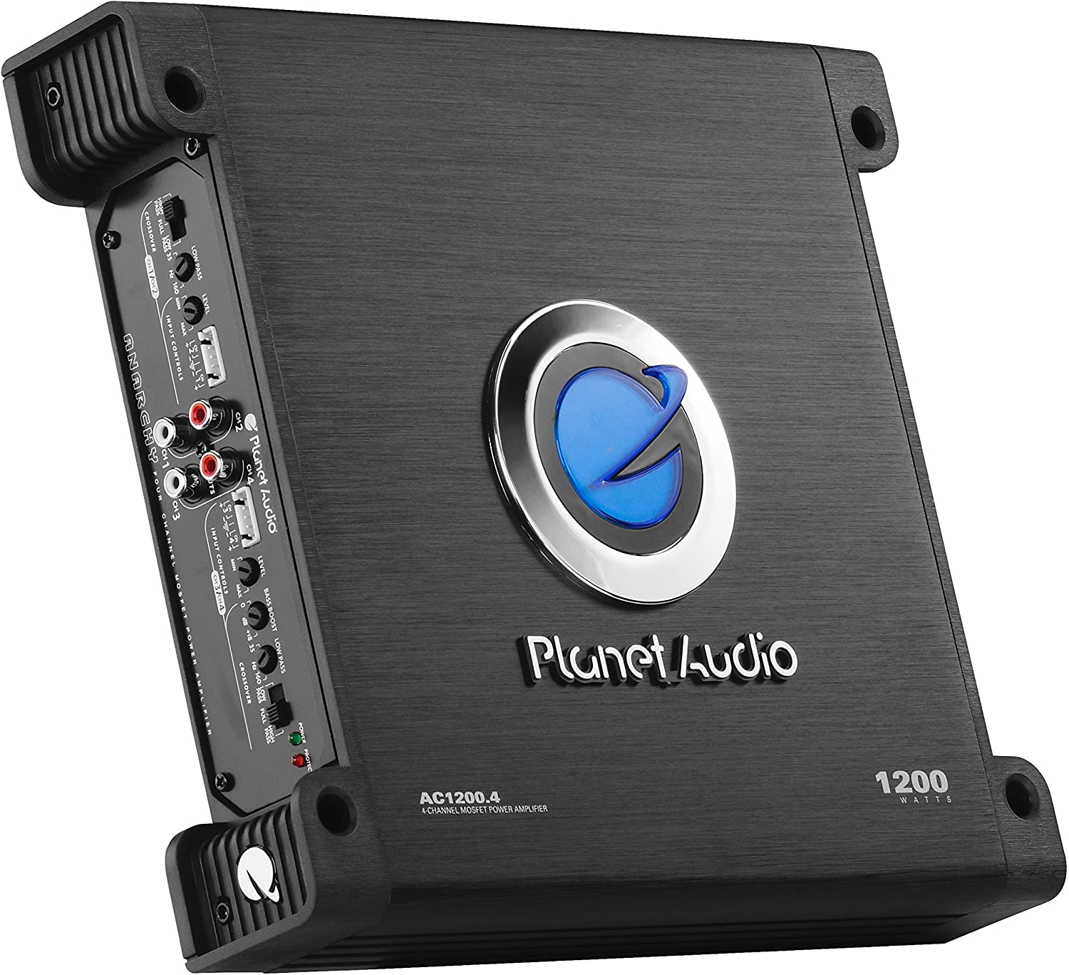 Planet Audio AC1200.4 4 Channel Car Amplifier - 1200 Watts, Full Range, Class A/B, 2-4 Ohm Stable, Mosfet Power Supply, Bridgeable
