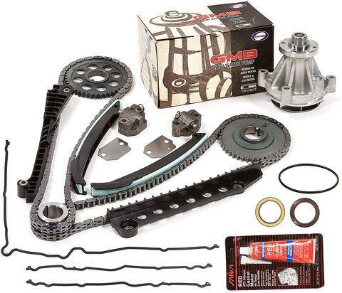 Evergreen TKTCS6054LWP2 Compatible With 02-08 Ford 5.4 SOHC 16V VIN L, M, Z Timing Chain Kit GMB Water Pump Timing Cover Gasket
