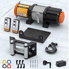 ORCISH 12V 4500LBS Electric Steel Cable ATV Winch Kits for Towing ATV/UTV Off Road Trailer with Wireless Remote Control Mounting Bracket.