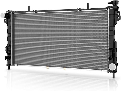 Complete Radiator Compatible with 2001-2004 Chrysler Town Country Plymouth Voyager, Compatible with 2001-2004 Dodge Caravan Grand Caravan 3.3L 3.8L 6 Cyl DWRD1011