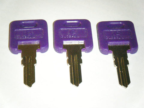 GLOBAL LINK LOCK Global Link G385 Keys RVs Motorhome Trailer Key Cut to Key/Lock Number G385 Three 3 Purple RV Keys Replacement Keys