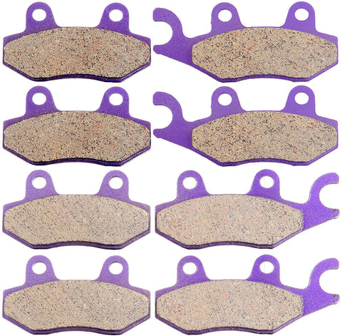 ECCPP FA135 FA165 Brake Pads Front and Rear Carbon Fiber Replacement Brake Pads Kits Fit for 2008 2009 2011 2012 2013 Yamaha Rhino 700,1981 1982 1983 1984 1985 1986 1987 Honda