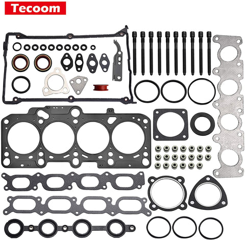 Tecoom HS26182PT Cylinder Head Gasket Set w/Bolts for 97-06 Audi A4 TT Volkswagen Golf Jetta