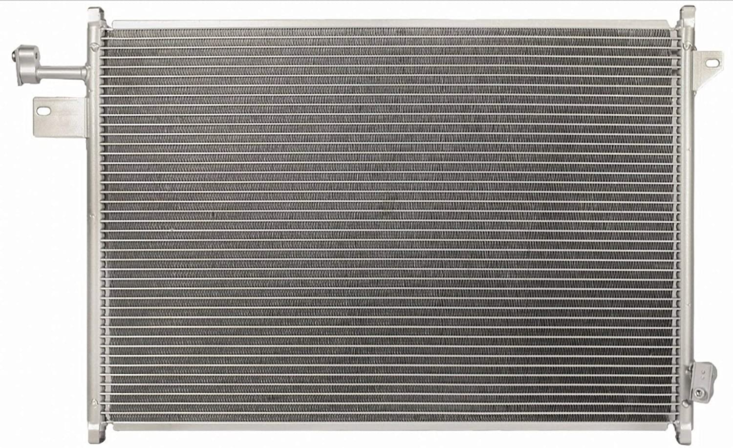 VioletLisa All Aluminum Air Condition Condenser 1 Row Compatible with 2005-2009 Mustang 4.6L 2005-2009 Mustang 4.0L V6 V8 Without Oil Cooler