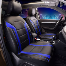 FH Group PU208102 Futuristic Leather Seat Cushions (Black) Front Set with Gift – Universal Fit for Cars Trucks & SUVs