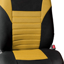TLH 3D Air Mesh Fabric Front Set Seat Covers, Removable Headrests & Airbag Compatible, Yellow Color- Universal Fit for Cars, auto, Trucks, SUV