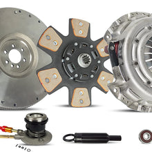 Clutch Kit With Slave And Flywheel Compatible With Blazer S10 C1500 K1500 GMC Jimmy Sonoma Savana P3500 Hombre 1996-2003 4.3L V6 GAS OHV Naturally Aspirated (6-Puck Clutch Disc Stage 2; 04-153CBFWS)
