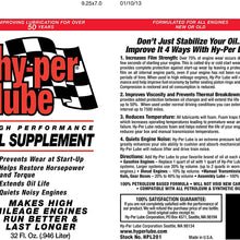 Hy-Per Lube HPL201 High Performance Oil Supplement - 32 oz.
