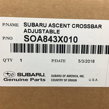 Subaru 2019 Ascent Aero Crossbar Roof Adjustable Rack Set New SOA843X010 Genuine