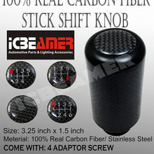 ICBEAMER Racing Style Red Aluminum w/Carbon Fiber Mini Short Throw Shifter Manual Stick Shift Knob 5 6 Speeds Pattern