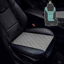 FH Group PU211102 Faux Leather Seat Cushion Pad with Front Pocket (Black) with Gift – Universal Fit for Cars, Trucks & SUVs