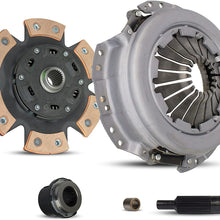 Clutch Kit Works with Chevrolet S10 GMC SONOMA ISUZU HOMBRE BASE LS XTREME SL SLS SLE XS 1996-2001 2.2L L4 GAS OHV Naturally Aspirated (6-Puck Clutch Disc Stage 2)