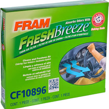 FRAM Fresh Breeze Cabin Air Filter Replacement for Car Passenger Compartment w/ Arm and Hammer Baking Soda, Easy Install, CF11182 for Select Acura and Honda Vehicles