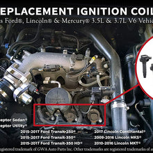 Ignition Coil Pack Set of 6 - Compatible with Ford, Mercury, Mazda & Lincoln Vehicles - 3.5L, 3.7L V6 Edge, F150, Explorer, Mustang, Taurus X, MKZ - Replaces 7T4E-12A375-EE, DG520, 7T4Z12029E, DG-520