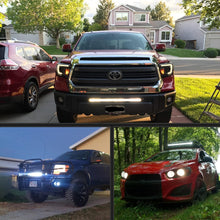 Nilight 17" 80w LED Work Light Single Row Spot Flood Combo LED Light Bar Driving Lights Offroad Lighting - 2 Style Mounting Brackets,2 years Warranty