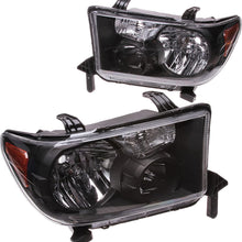 Spyder Auto (HD-JH-TTU07-AM-BK) Toyota Tundra/Sequoia Black OEM Style Headlight - Pair (Black)