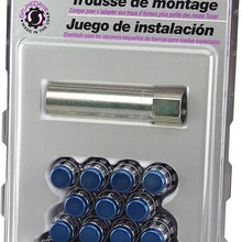 McGard 65557BCC Chrome with Blue Cap (M12 x 1.5 Thread Size) SplineDrive Wheel Installation Kit for 5-Lug Wheel