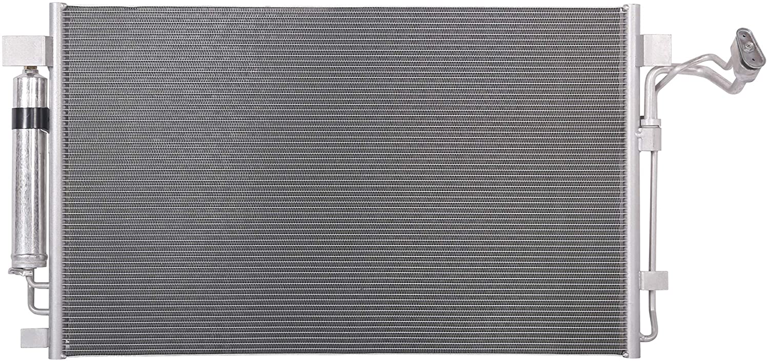 Lynol Cooling System Premium Complete Aluminum AC Condenser Replacement Compatible With 2007-2018 Nissan Altima 2012-2019 Maxima L4 2.5L V6 3.5L