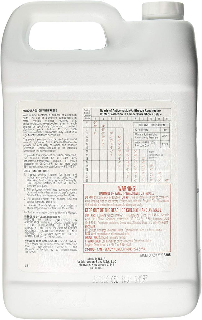Mercedes Benz Engine Coolant/Antifreeze (1 Gallon) (Blue Color) PartLimit