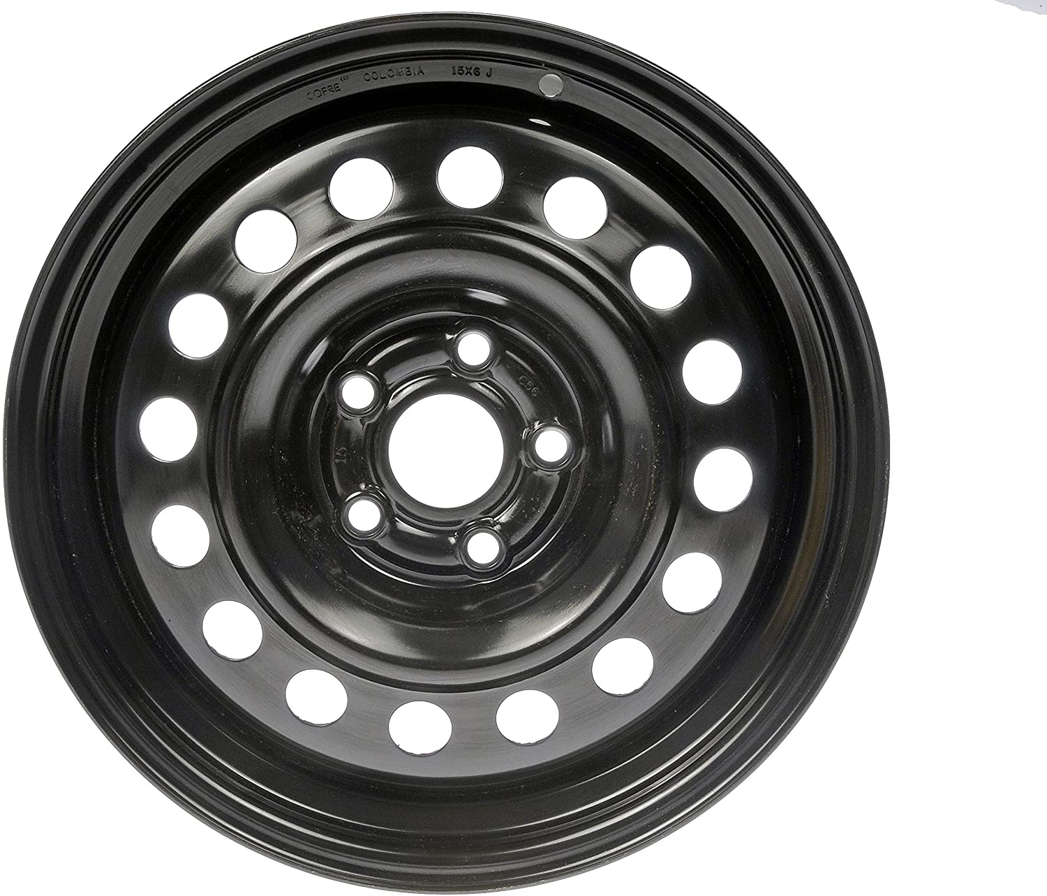 Dorman Black Wheel with Painted Finish (15 x 6. inches /5 x 3 inches, 45 mm Offset)