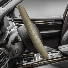 FH Group FH2006 Microfiber Embossed Leather Steering Wheel Cover (Beige) – Universal Fit for Cars Trucks & SUVs