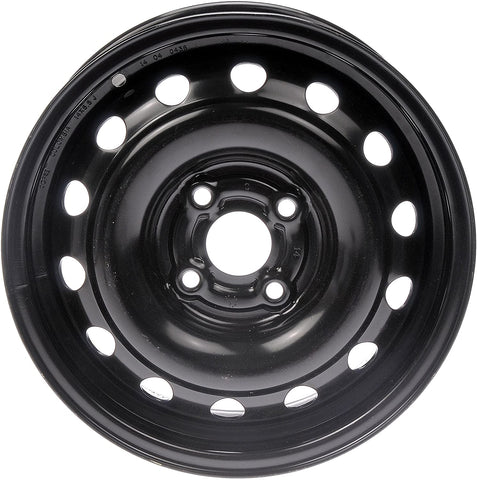 Dorman Black Wheel with Painted Finish (14 x 5.5 inches /4 x 3 inches, 45 mm Offset)