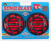 Wolo (308-2T) Sonic Blast Red and Black Painted Horns - 12 Volt, Low and High Tone