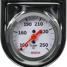Actron SP0F000045 Bosch Style Line 2" Mechanical Water/Oil Temperature Gauge (White Dial Face, Chrome Bezel)