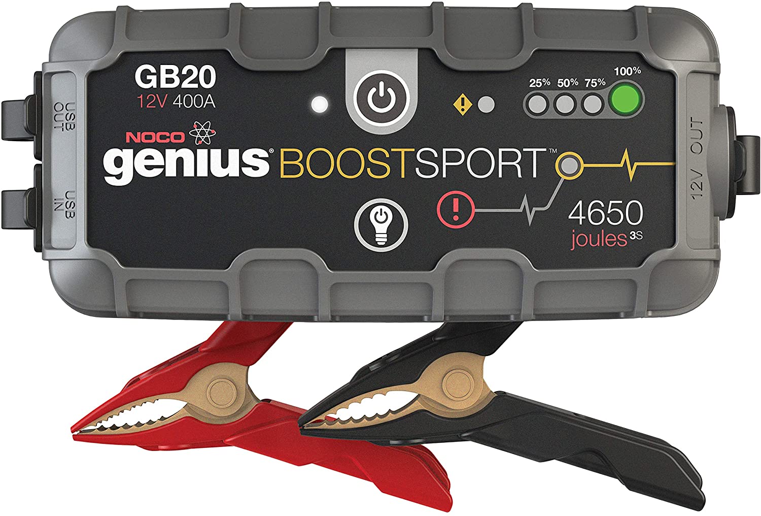 NOCO Boost Sport GB20 400 Amp 12-Volt Ultra Safe Portable Lithium Car Battery Jump Starter Pack for Up to 4-Liter Gasoline Engines