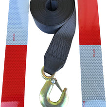 Winch Strap with Hook for Boat Trailer Heavy Duty Replacement Capacity 5,600. Lbs Black Nylon 2 inch Wide x 20 feet Long for Fishing Winch Transom Securing Tie Down Marine Galvanized Hook