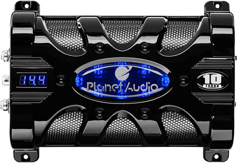 Planet Audio PCBLK2.0 – 2 Farad Car Capacitor For Energy Storage To Enhance Bass Demand From Audio System