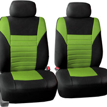 TLH 3D Air Mesh Fabric Front Set Seat Covers, Removable Headrests & Airbag Compatible, Yellow Color- Universal Fit for Cars, auto, Trucks, SUV