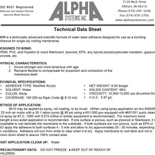 RV Rubber Roof Adhesive 8010 Alpha/Dicor Gallon Water-Based Universal RV Roof Glue