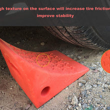 RV Leveling Blocks Wheel Tire Plastic Chocks, Best Heavy Duty Vehicle Wedge Design and Garage Grip Bottom for Travel Trailers, Camper, Truck, Car and ATV Orange 2 Pack