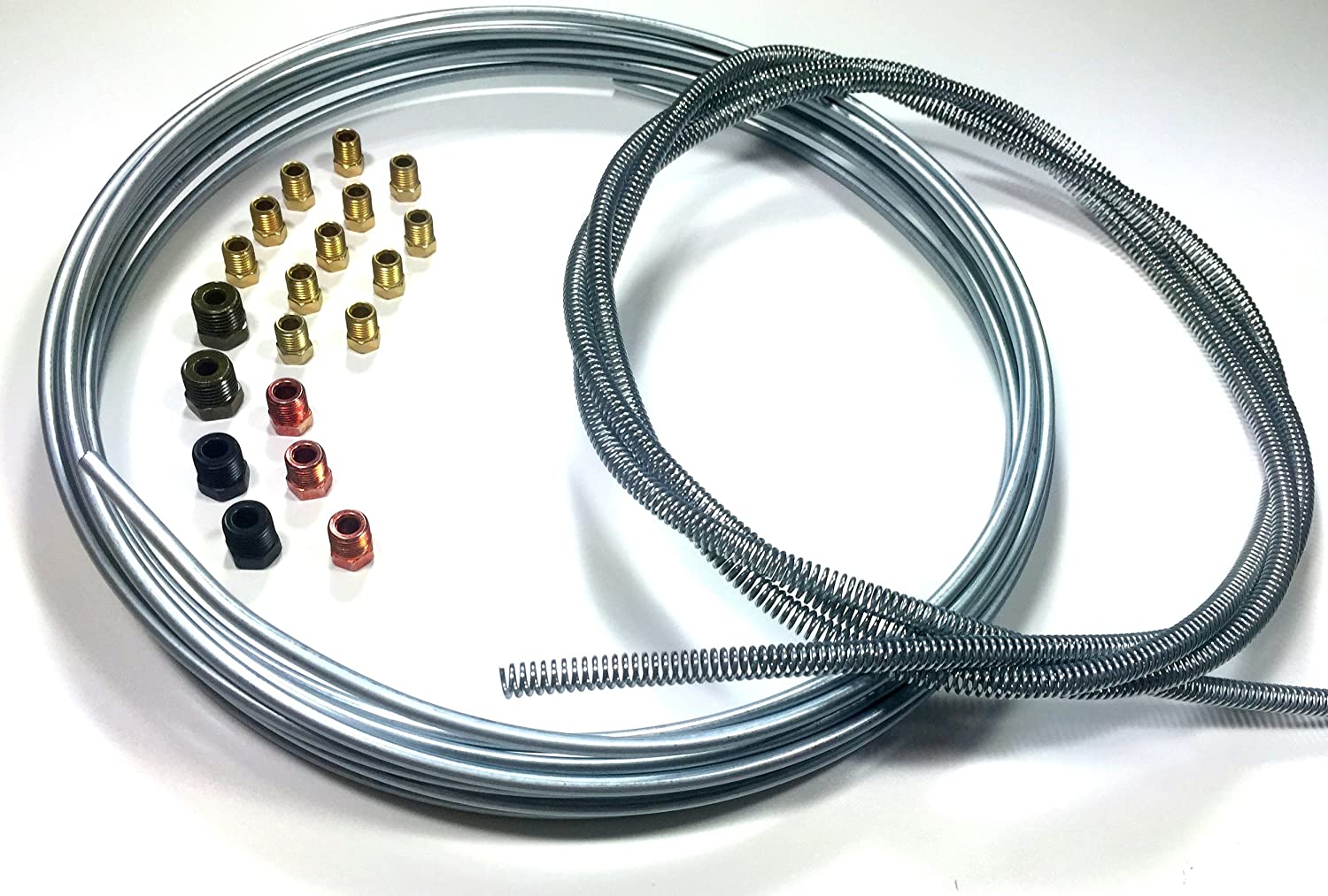 25 ft of 3/16 Brake Line Kit - Tube / 8 ft of Armor/Fittings