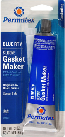 Permatex 80022-12PK Sensor-Safe Blue RTV Silicone Gasket Maker, 3 oz. Tube (Pack of 12)