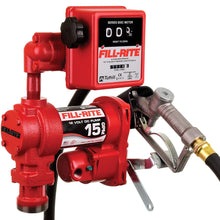 Fill-Rite FR1210HA 12V 15 GPM Fuel Transfer Pump (Unleaded Auto Nozzle, Discharge Hose, Suction Pipe)