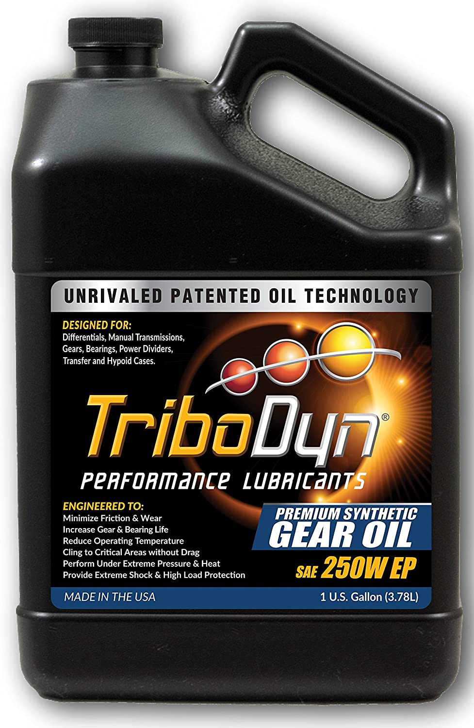TriboDyn 250W EP Premium Synthetic Extreme Pressure Gear Oil - Gallon Bottle