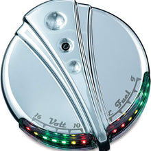 Kuryakyn 7281 Motorcycle Lighting Accent Accessory: Deco LED Fuel and Battery Gauge for 1988-2019 Harley-Davidson Motorcycles, Chrome