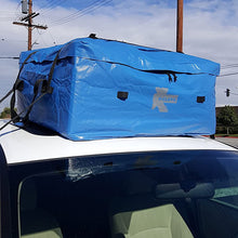 K-Cliffs Waterproof Roof Cargo Bag | Fits All Hard-top Cars | Blue (Medium)