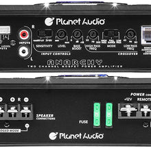 Planet Audio AC2600.2 2 Channel Car Amplifier - 2600 Watts, Full Range, Class A/B, 2-4 Ohm Stable, Mosfet Power Supply, Bridgeable