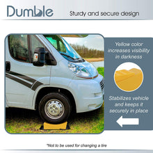 Dumble RV Leveling Blocks - 2 Camper Leveling Blocks and Chock Blocks Kit - 2 Anti-Slip Rubber Mats and 1 Storage Bag