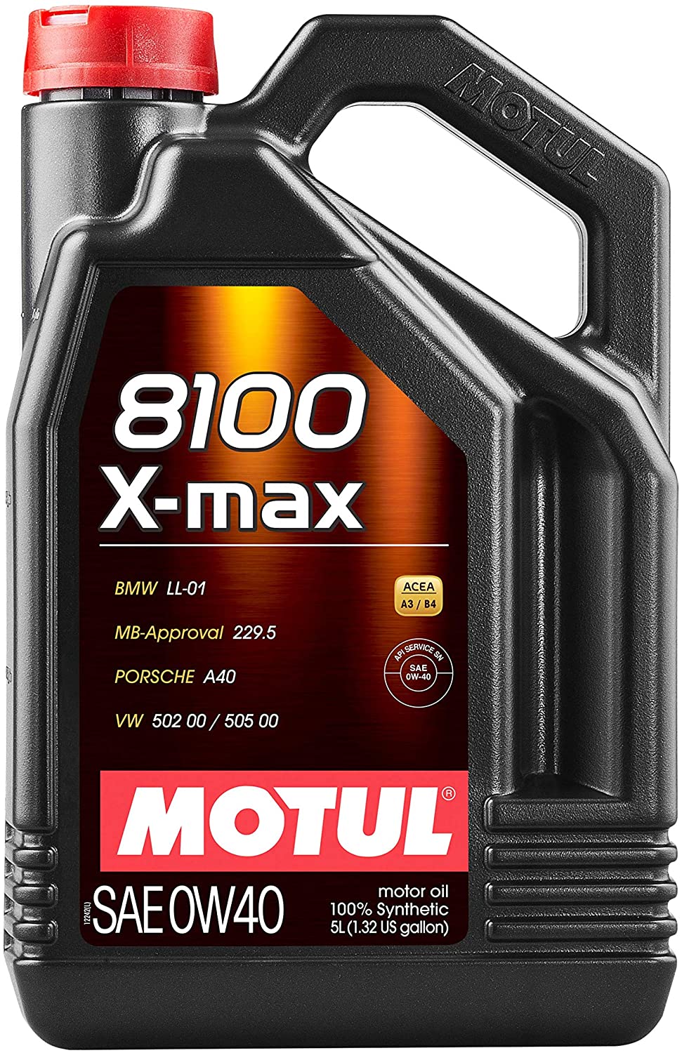Motul 104533 8100 X-Max 0W40 Synthetic Engine Oil - 5 Liter