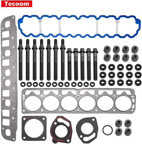 Tecoom HS9076PT-4 Cylinder Head Gasket Set w/Bolts for 99-03 Grand Cherokee Wrangler 4.0L Engine